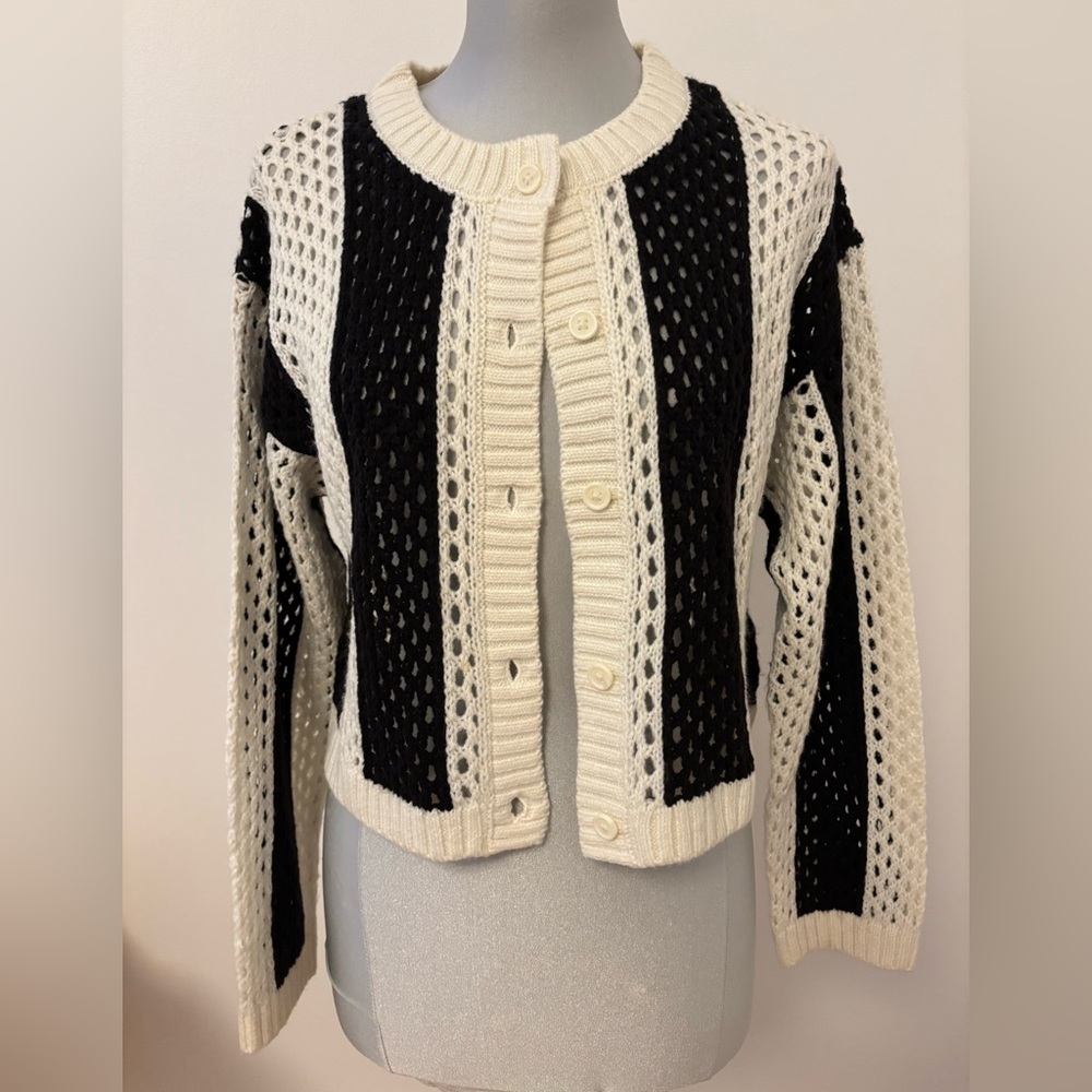 H&M Black and White Women's Cardigan